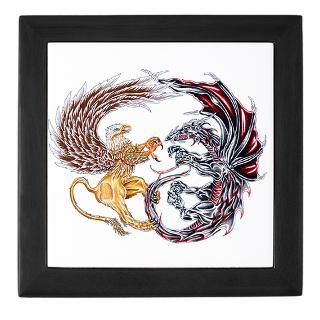 Griffin Fighting Dragon : Tattoo Design T shirts and More