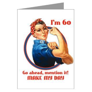 60 Gifts  60 Greeting Cards  Rosie Riveter 60th Birthday Greeting