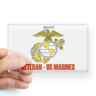 veteran us marines sticker rectangle $ 3 69