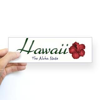 hawaii hibiscus bumper sticker $ 4 75