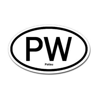 palau pw bumper oval sticker $ 4 74