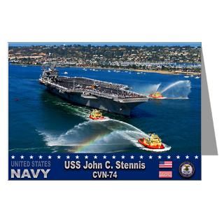 USS John C. Stennis CVN 74 Greeting Card