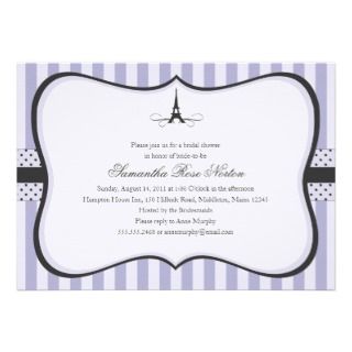 Tower Paris Bridal Shower Personalized Invitations