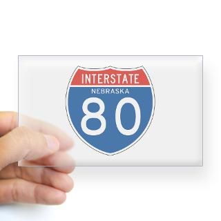 Interstate 80   NE Rectangle Decal for $4.25