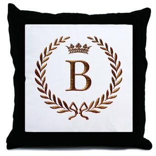 napoleon initial letter b monogram throw pillow $ 17 77