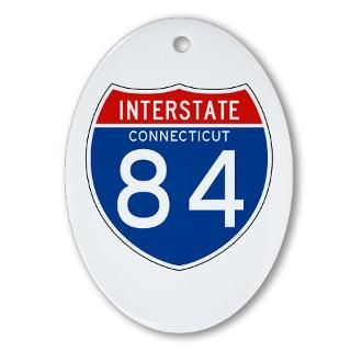 Interstate 84   CT Oval Ornament for $12.50