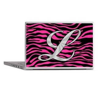 Computer Gifts  Computer Laptop Skins  HOT PINK ZEBRA W/ SILVER L