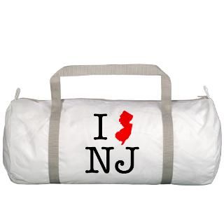 America Gifts  America Bags  I Love NJ New Jersey Gym Bag
