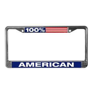 Gifts  America Car Accessories  100% American License Plate Frame