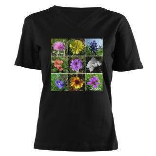 texas wildflowers women s v neck dark t shirt $ 22 97