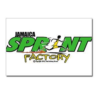 jamaica sprint factory postcards package of 8 $ 9 98