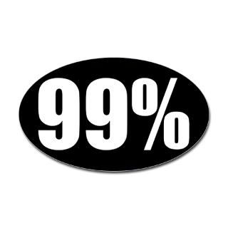 99 percent oval bumper sticker  The Economy, Stupid  Irregular