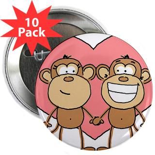 monkey love couple 2 25 button 10 pack $ 23 98