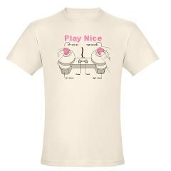 Play Nice Controller Organic Mens Fitted T Shirt