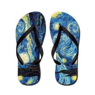 Abstract Gifts  Abstract Flip Flops  Van Gogh   Starry Night Flip