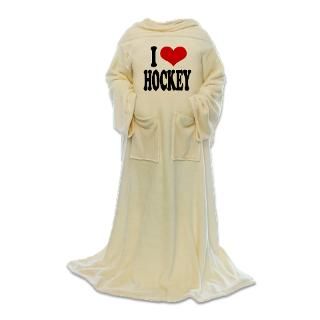 Goalie Gifts  Goalie Home Decor  I Love Hockey Blanket Wrap