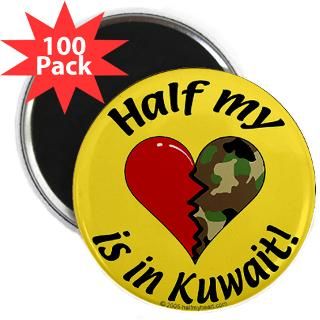 half my heart is in kuwait 2 25 magnet 100 pack $ 123 99