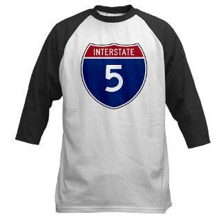 Interstate Highway 5  Symbols on Stuff T Shirts Stickers Hats and
