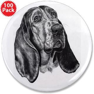 basset hound pencil drawing 3 5 button 100 pack $ 143 99