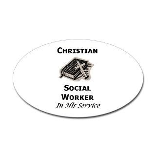 Christian Social Worker Rectangle Magnet (100 pack