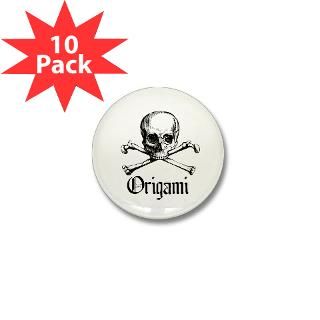 Origami   Crafty Skull & Bones Mini Button (10 pac