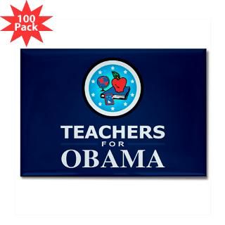 teachers for obama rectangle magnet 100 pack $ 147 99