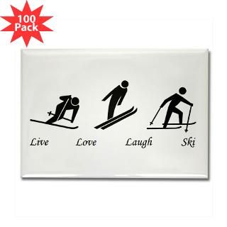 live love laugh ski rectangle magnet 100 pack $ 151 99