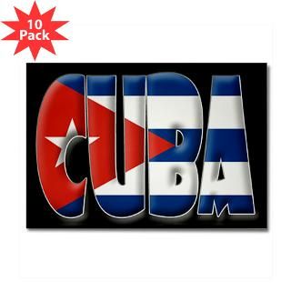Word Art Flag of Cuba Rectangle Magnet (10 pack)