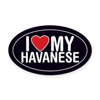 Love My Havanese Oval Car Magnet/Decal (Oval)  Admin_CP726556
