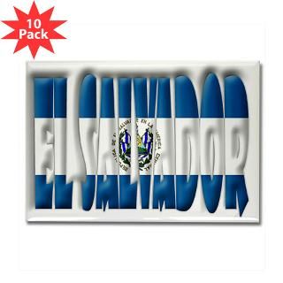 Word Art Flag of El Salvador Rectangle Magnet (10