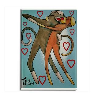 Dancing Hearts Sock Monkeys  TpopArt
