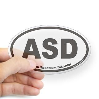 Autism Spectrum Disorder ASD Euro Oval Decal for $4.25