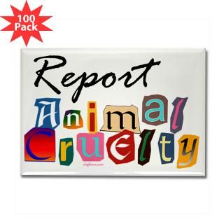 report animal cruelty rectangle magnet 100 pack $ 165 99