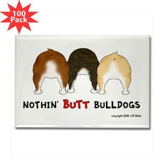nothin butt bulldogs rectangle magnet 100 pack $ 174 99