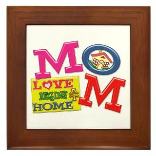 MOM   LOVE BEGINS AT HOME Rectangle Magnet (10 pa