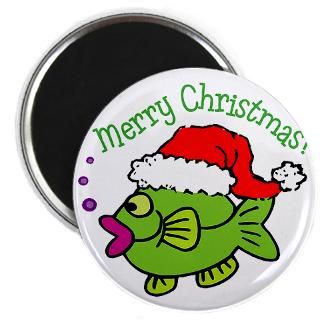 MERRY CHRISTMAS (GIRL SANTA FISH) : Eastover Graphics