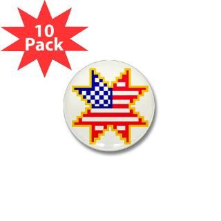 Americana Flag Star 2.25 Button (10 pack)