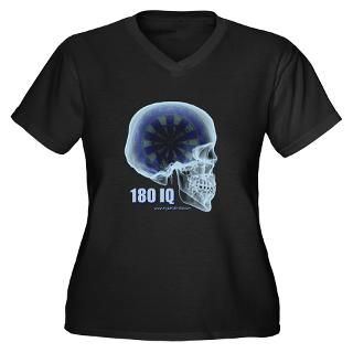 180 IQ Womens Plus Size Scoop Neck Dark T Shirt