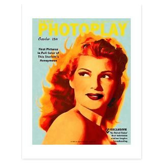 Actress Flat Cards  Rita Hayworth Magazine Photoplay   Invitations
