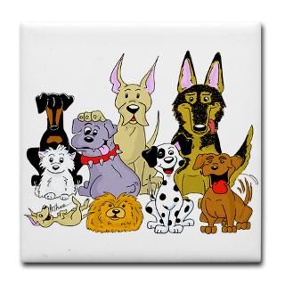 Happy Dog Pack CartoonDog Group Art Gifts : Cartoon Animal T Shirts