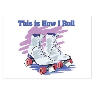 Cute Gifts  Cute Invitations  roller skates.png 3.5 x 5 Flat Cards