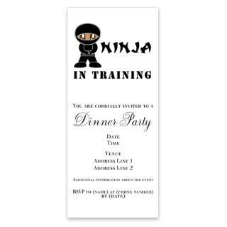Dark Brown Eyes/Skin Ninja In Training Invitations by Admin_CP3516311