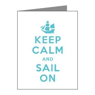 Keep Calm and Sail On Note Cards (Pk of 20) for