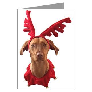 Vizsla Christmas Reindeer Greeting Cards (Pk of 20 for