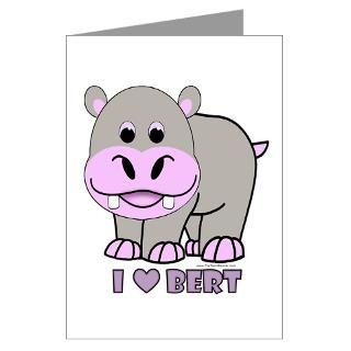 Bert The Hippo Greeting Cards (Pk of 20) for