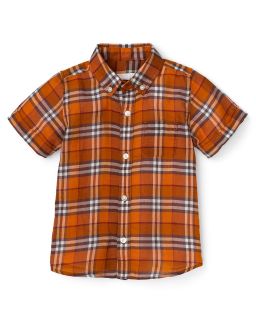 Burberry Boys Check Print Woven Shirt   Sizes 7 14