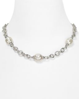 Majorica 14/16MM Pearl Silver Chain Necklace, 17