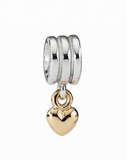 PANDORA Dangle Charm   Sterling Silver & 14K Gold Heart