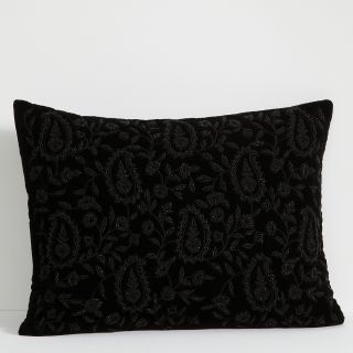 Bohemian Beaded Paisley Decorative Pillow, 15 x 20
