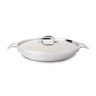 All Clad Stainless Steel 13 Paella Pan with Lid